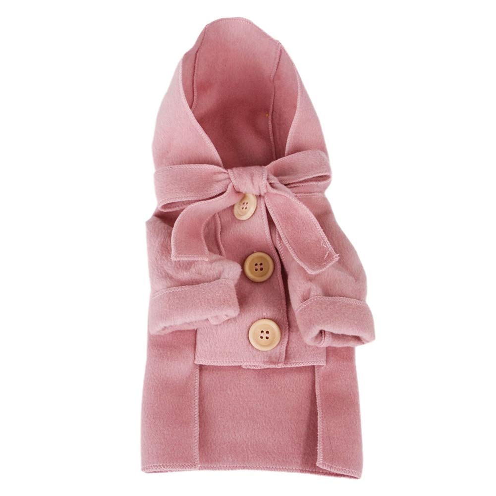 Small Dog Winter Coat - Warm Hooded Jacket & Snowsuit for Small to Medium Dogs | Windproof Puppy Apparel for Cold Weather - Pink Size Small | Perfect for Outdoor Walks & Winter Adventures
