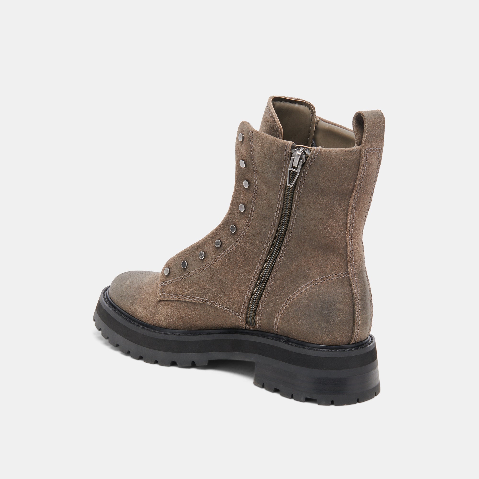 RANIER BOOTS for Women - Olive Suede Leather Ankle Boots for Fall & Winter | Comfortable & Stylish Outdoor Hiking, Walking, and Casual Wear