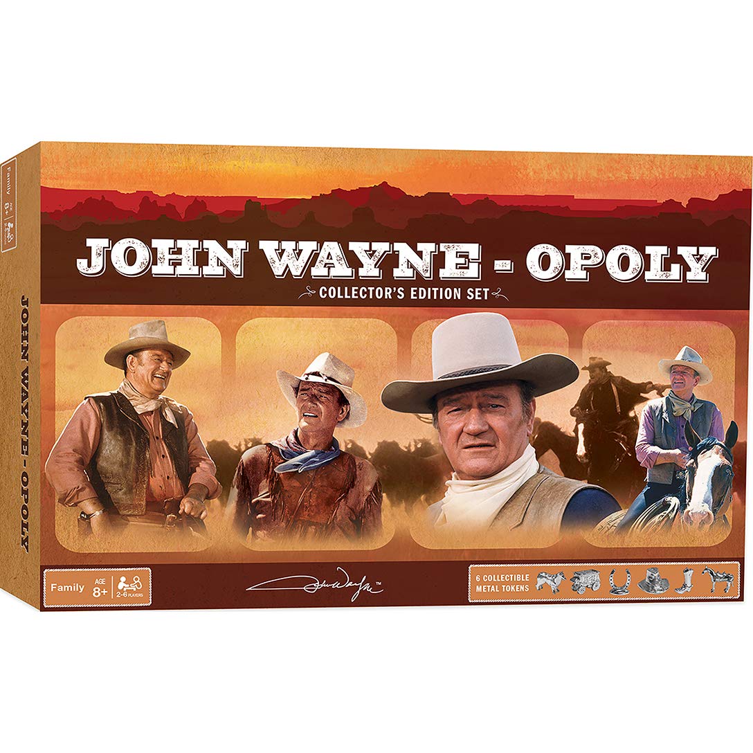 MasterPieces John Wayne Opoly Board Game - Officially Licensed Family Board Game for Adults & Kids - Perfect for Movie Nights, Family Gatherings & Game Nights