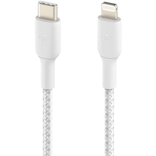 Belkin 2M Lightning to USB-C Fast Charging Cable - MFi Certified iPhone Charger Cord for iPhone 14/13/12/11/X - USB C Cable for MacBook, iPad Pro, Samsung Galaxy - White (CAA004BT2MWH) - Perfect for Home, Office & Travel Charging