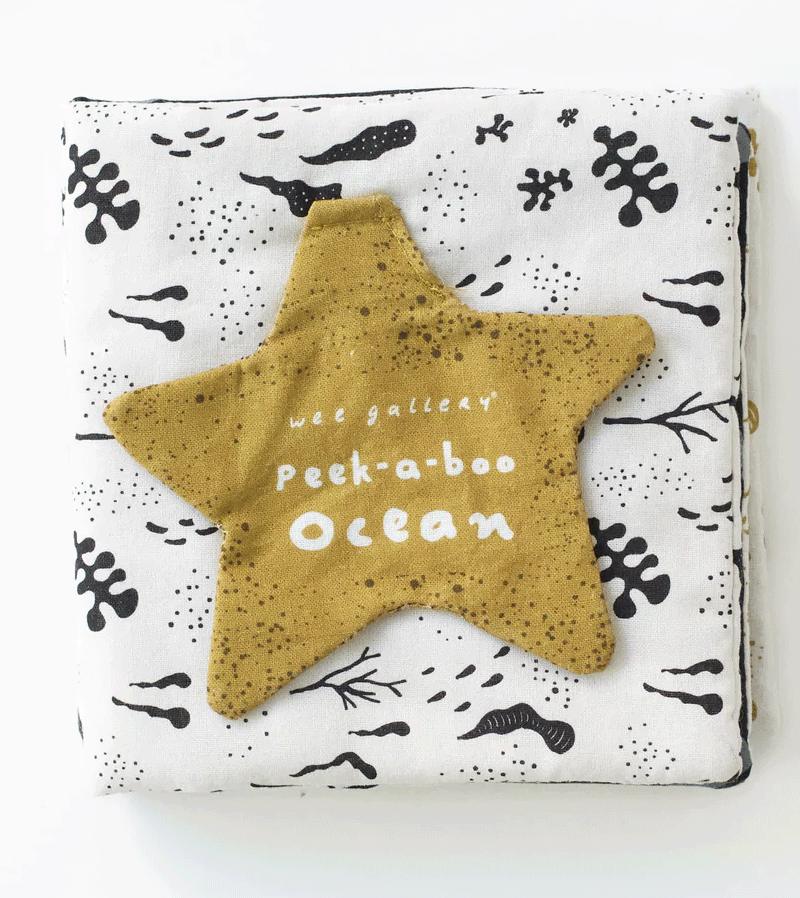 Peekaboo Ocean Soft Cloth Book - Interactive Baby Sensory Toy for Early Learning & Development | Perfect for Tummy Time, Bedtime Stories & Travel