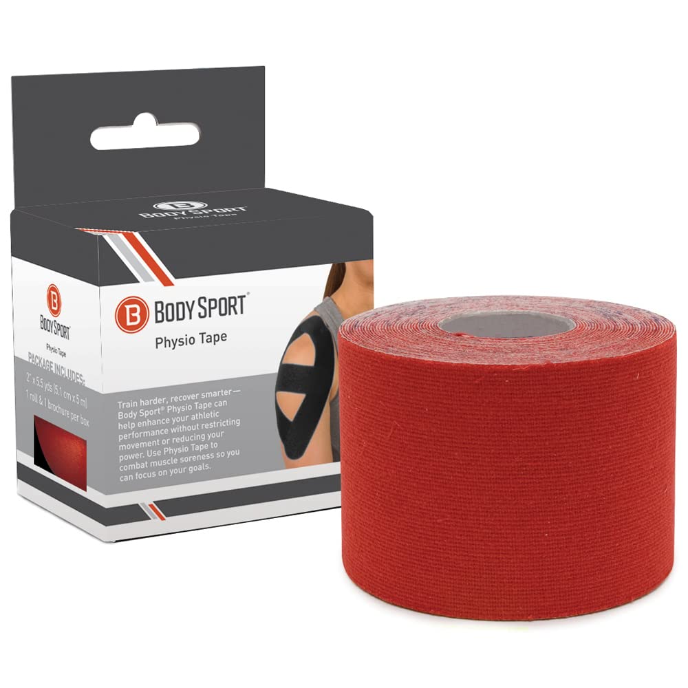 Premium Kinesiology Tape for Muscle & Joint Support - Body Sport Physio Tape for Pain Relief, Injury Recovery & Athletic Performance - Ideal for Sports, Fitness, Yoga & Physical Therapy