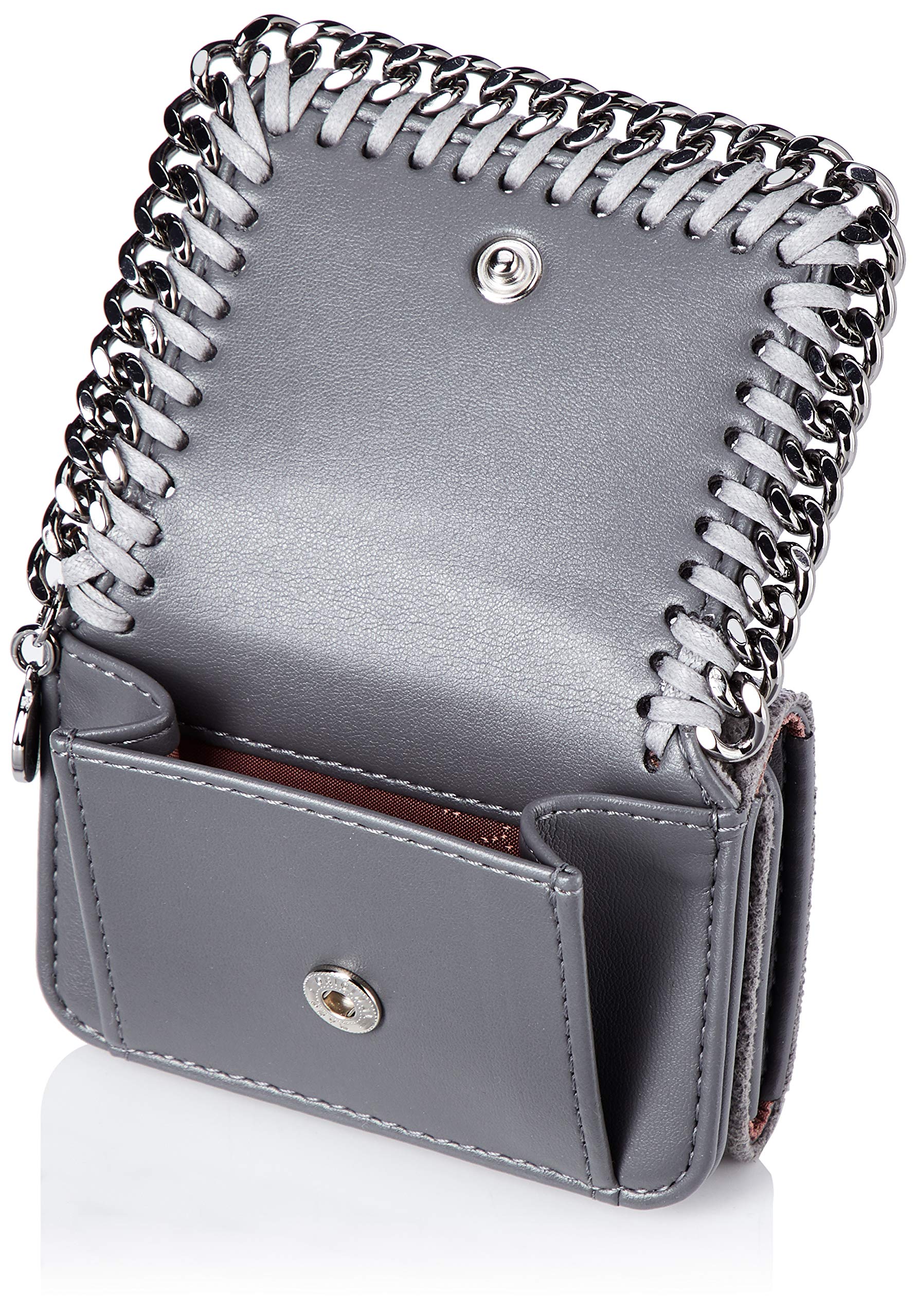 Stella McCartney Women's Trifold Mini Wallet - Vegan Leather Compact Card Holder for Everyday Use, Travel & Gifts