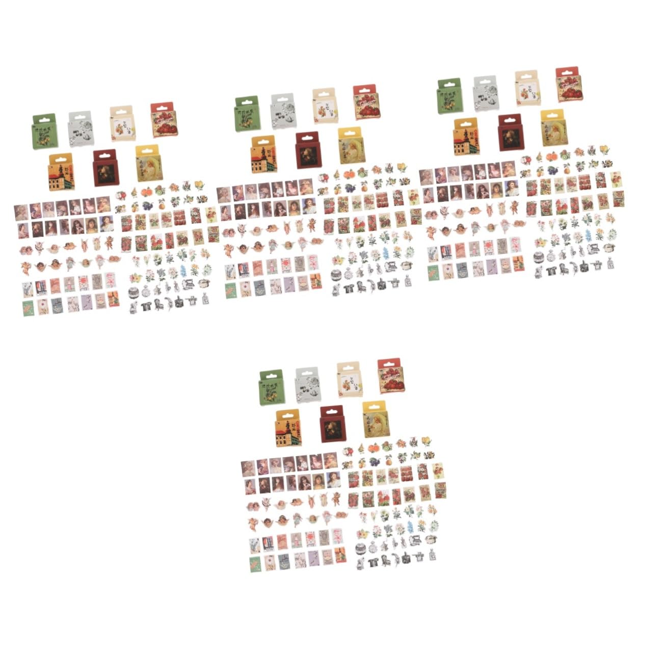 NUOBESTY 28 Pack Vintage Decorative Stickers - Retro Art Stickers for Scrapbooking, Journals, DIY Crafts & Home Decor