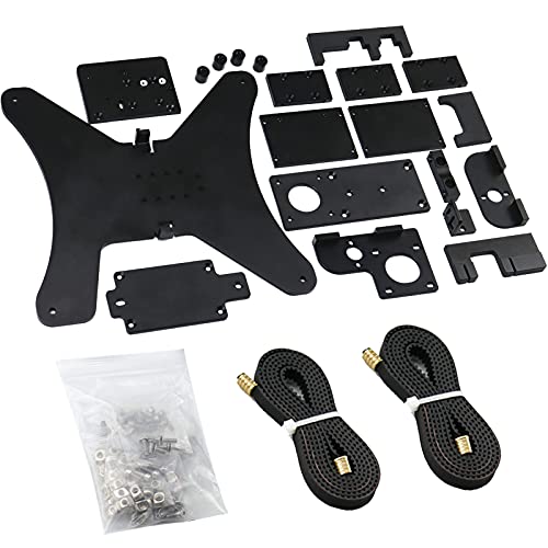 Haldis 3D Upgrade Kit for Ender 3 v2 - Black Knight Aluminum Alloy Y Carriage Plate with Modular Design, Belt Screws & Accessories | Perfect for DIY 3D Printer Modifications & Precision Printing Projects