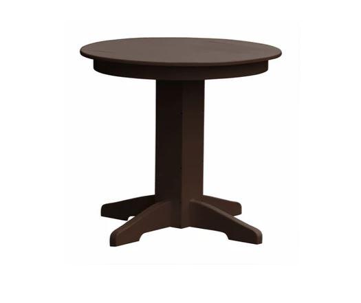 A&L Furniture 48 Inch Round Dining Table with Umbrella Hole - Solid Wood Kitchen Table for Indoor & Outdoor Use - Perfect for Patio, Garden, and Dining Room Decor