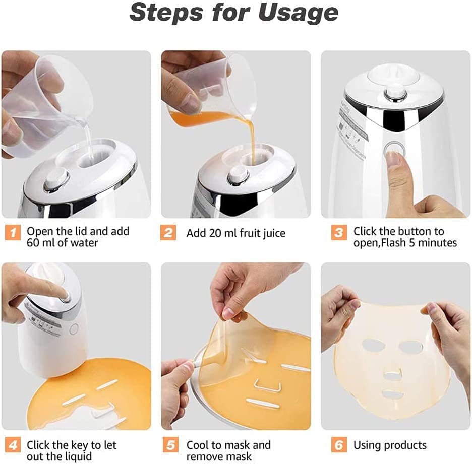 Prakal DIY Facial Mask Machine for Skin Care - Auto Fruit & Vegetable Masks with Voice Reminder - Perfect for Home Spa & Beauty Routine