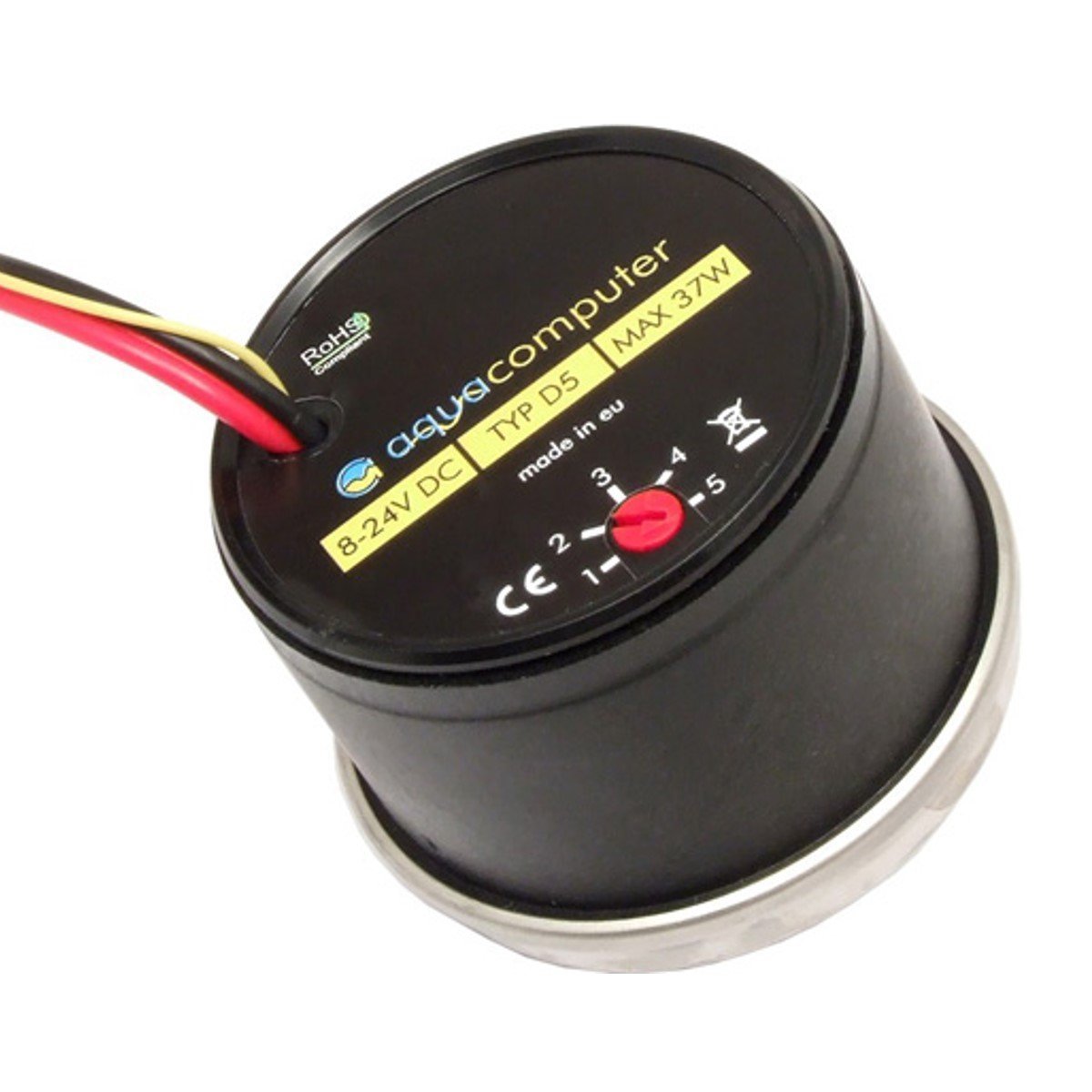 Aquacomputer 41091 D5 Pump Mechanics with RPM Signal - High Performance Water Cooling Pump for PC Liquid Cooling Systems - Perfect for Gaming Rigs and Overclocked PCs