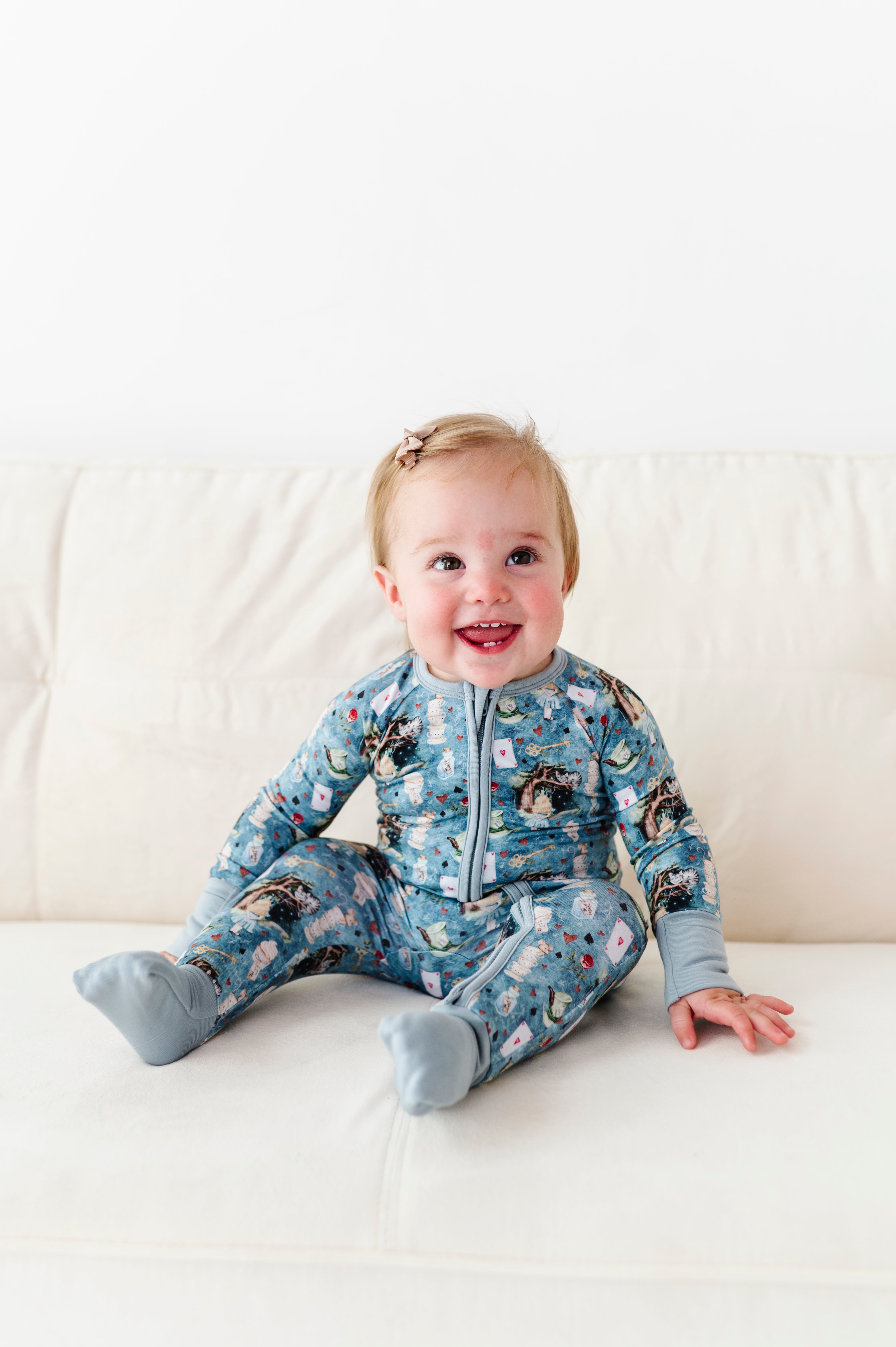 Alice’s Adventures Zip Romper - Baby Jumpsuit with Front Zipper | Perfect for Playtime, Nursery & Photo Shoots