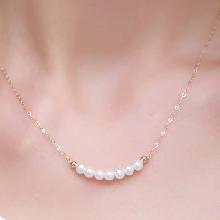 COCOKIM Golden Pearl Smile Necklace - Elegant Embellished Jewelry for Women | Perfect Gift for Birthday, Anniversary & Valentine's Day | Ideal for Parties, Weddings & Special Occasions