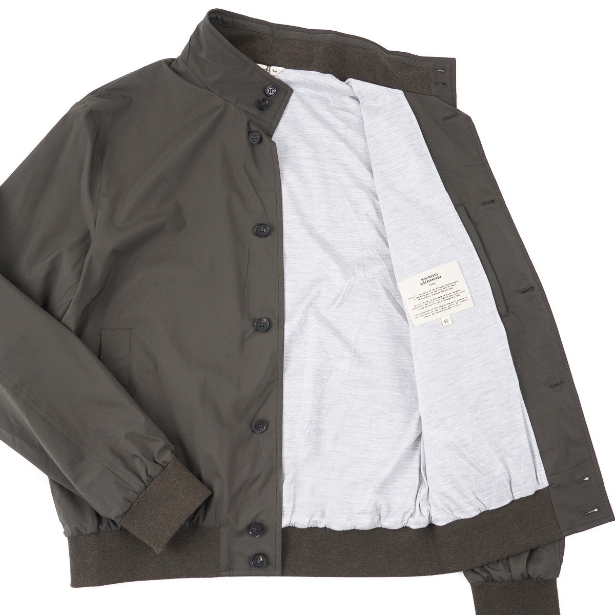 Maurizio Baldassari Men's Lightweight Technical Fabric Bomber Jacket - Water-Resistant, Breathable for Outdoor Activities, Travel & Casual Wear