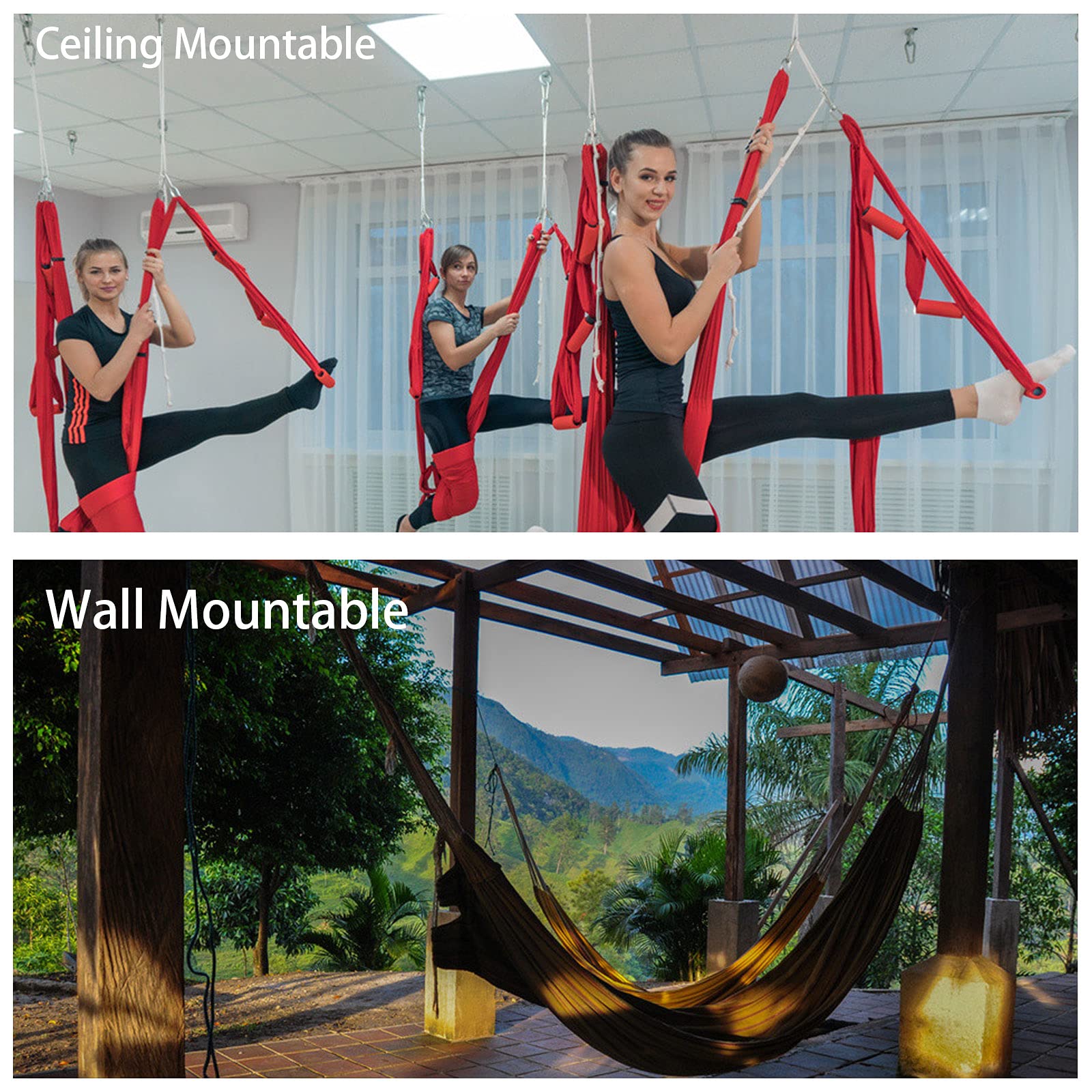Heavy Duty 1100 lb Hammock Hanging Kit - 2 Pack Universal Hooks for Hammock Stands, Yoga Swings & Brazilian Hammocks - Ceiling Fan Sandbag Hook with Load-Bearing Capacity - Perfect for Outdoor Camping, Backyard Relaxation & Indoor Hammock Installation
