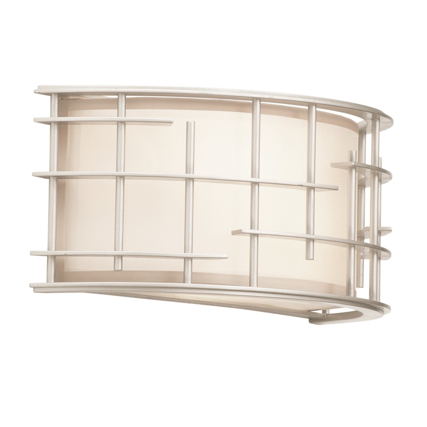Kalco Lighting 6480TS Modern Atelier 2-Light Horizontal Wall Sconce - Sleek Contemporary Fixture for Bedroom, Hallway & Living Room Lighting