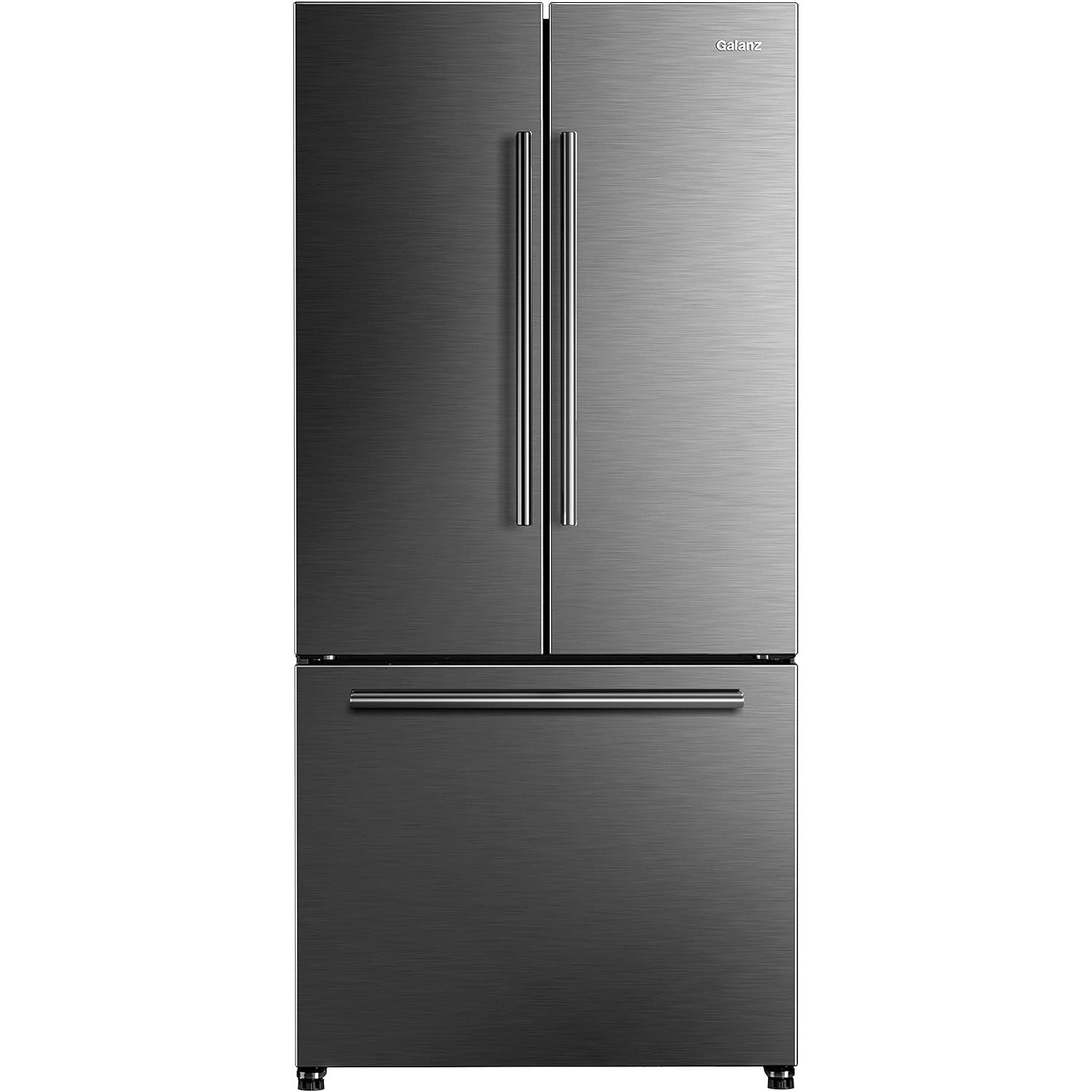 Galanz 33-Inch 18 Cu. Ft Counter Depth 3-Door French Door Refrigerator in Stainless Steel (GLR18FS5S16) - Perfect for Modern Kitchens, Open Floor Plans & Entertaining
