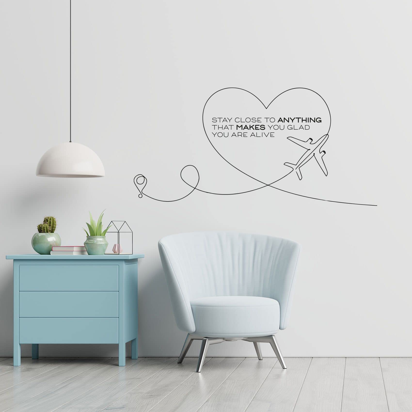 Airplane & Helicopter Wall Decal Stickers - 18x20 Inch Vinyl Art for Kids Room, Bedroom, Nursery - Fun Home Decor for Boys & Girls - Perfect for Themed Bedrooms, Playrooms & DIY Wall Decor
