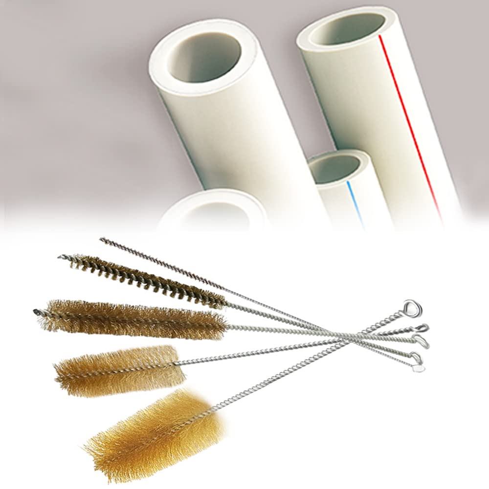 Utoolmart Copper Wire Cleaning Brush - 10pcs Spiral Power Tube Brushes (0.2-inch Diameter, 12-inch Length) for Deep Cleaning Bottles, Tubes & Narrow Spaces | Ideal for Plumbing, HVAC, Home & Industrial Use