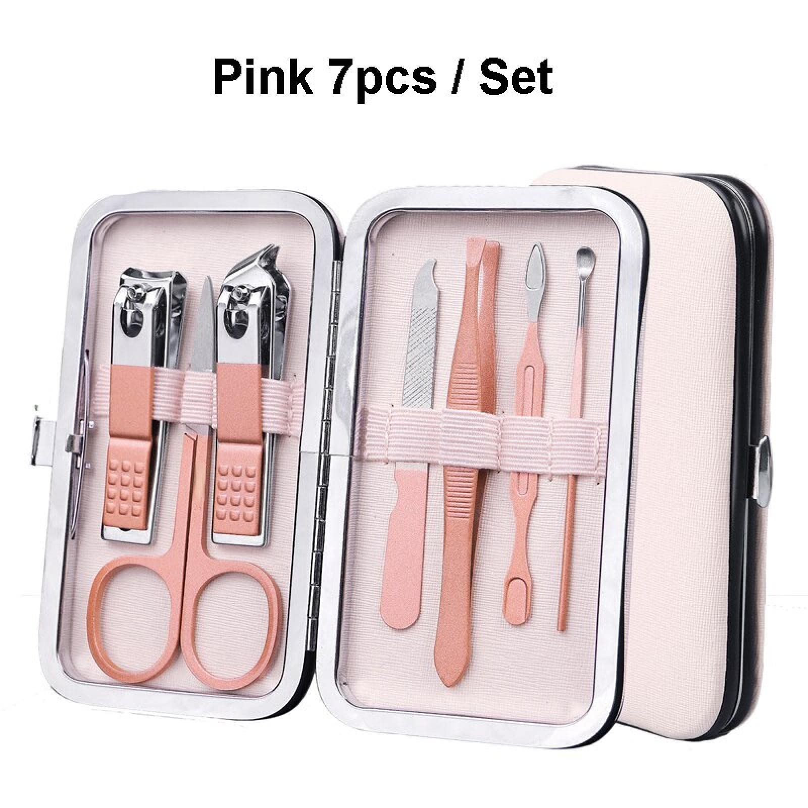 Stainless Steel Nail Clipper & Beauty Tool Set - 7 or 18pc Professional Nail Scissors, Ear Spoon & Manicure Kit for Home Salon Use | Perfect for Nail Care, Pedicures & Personal Grooming
