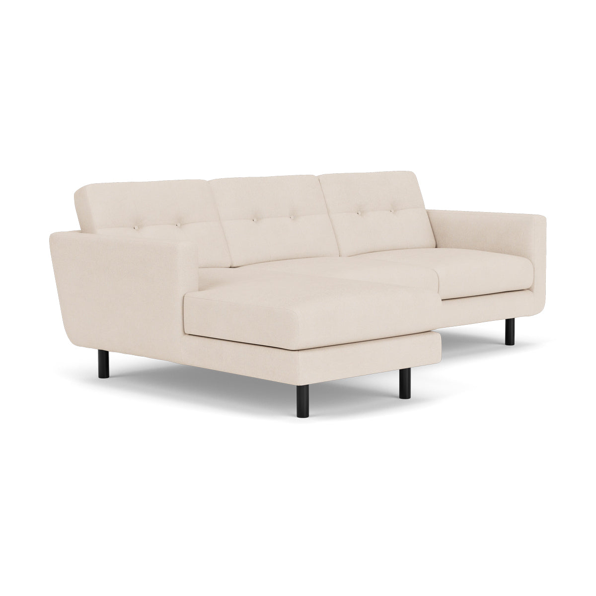 Conrad Fabric Left Chaise Sofa - Modern L-Shaped Sectional Couch with Reversible Chaise Lounge for Living Room, Apartment & Home Theater Comfortable Seating