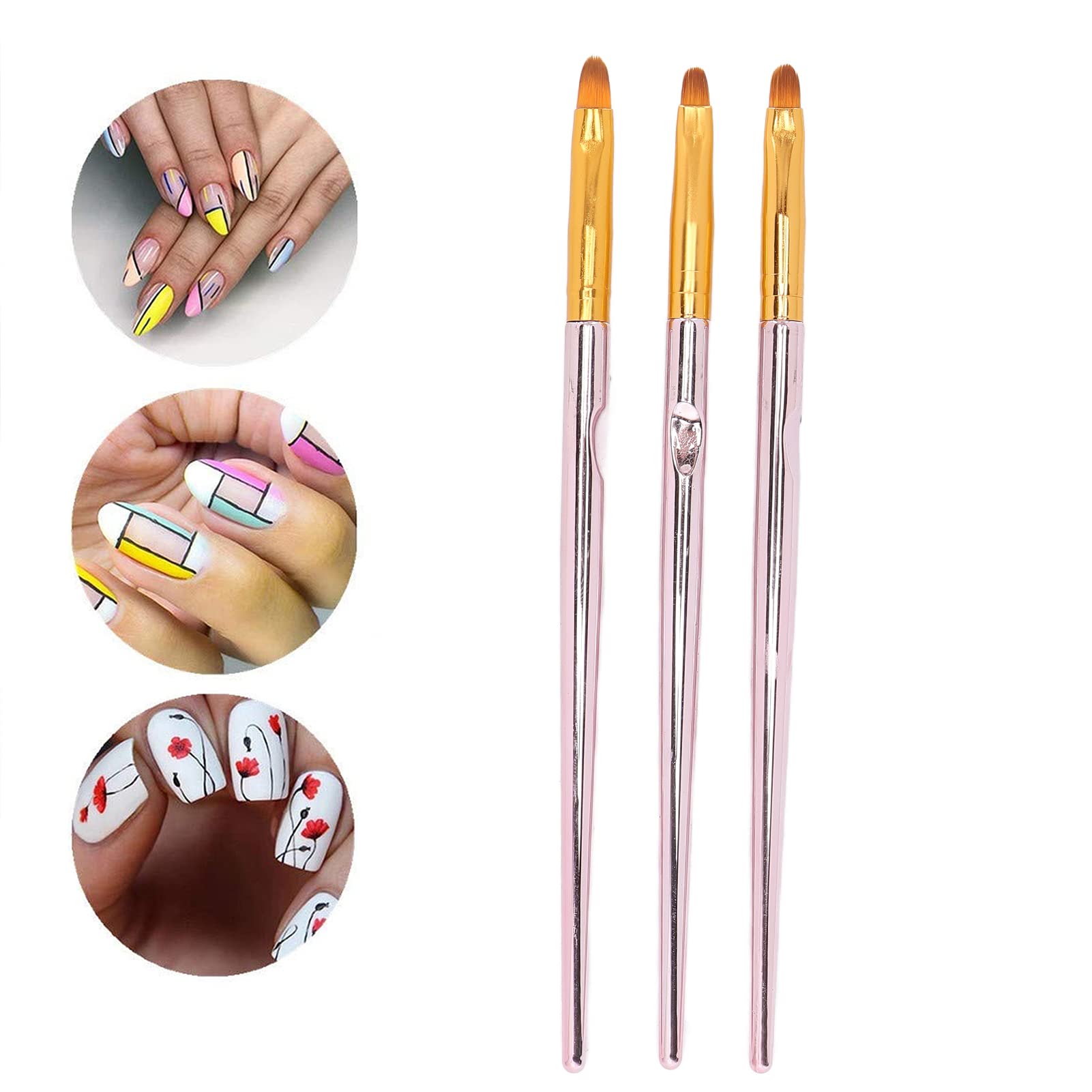 Flexible Nail Art Brushes Set - Professional Nail Liner Kit for DIY Manicure & Salon Use | Perfect for Acrylic, Gel Polish & Nail Design | Home & Professional Nail Art Tools