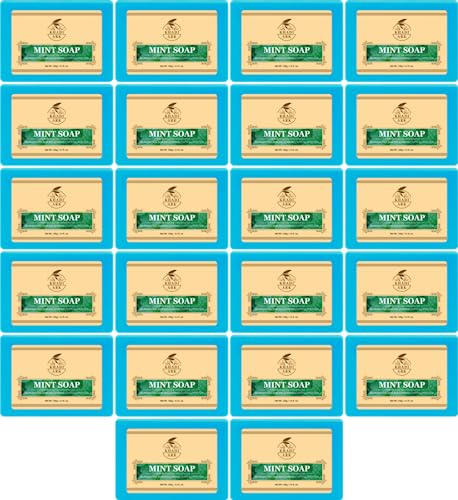 Khadi Ark Herbal Natural Handmade Mint Bath Soap - 125g (Pack of 22) | Refreshing & Antibacterial for Daily Skincare, Spa & Aromatherapy Use