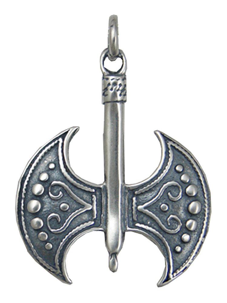 Authentic Sterling Silver Greek Labrys Pendant - Handcrafted in USA | Perfect for Viking Jewelry, Pagan Necklaces & Historical Reenactments