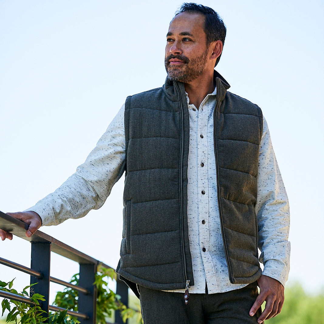 Men's Archer Herringbone Vest - Classic Casual Slim Fit Waistcoat for Business, Wedding & Outdoor Activities