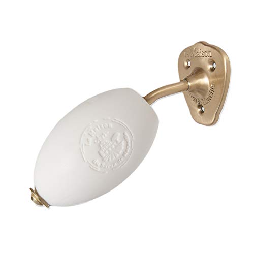 Wall Mounted Rotating Brass French Soap Holder with Marseille Donkey Milk Soap 270g - Rustproof Bathroom Organizer for Shower, Sink & Vanity Decor