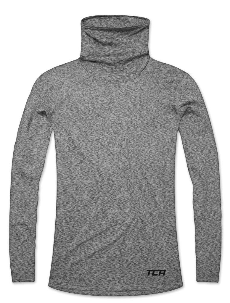 TCA Women's Thermal Running Top - Funnel Neck Warm-Up Shirt for Cold Weather Workouts & Outdoor Activities