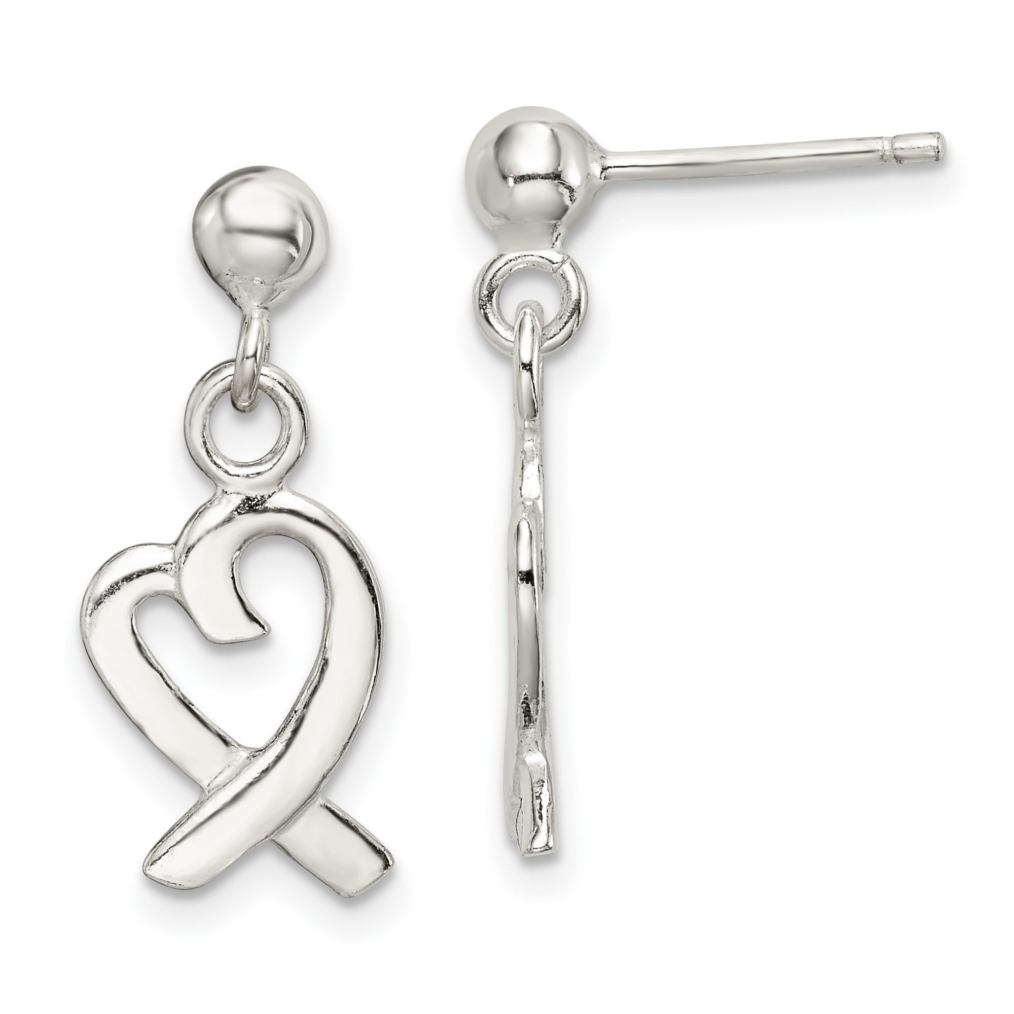 24x10mm Sterling Silver Earrings for Women - Elegant Dangle Hoop Earrings for Daily Wear & Special Occasions