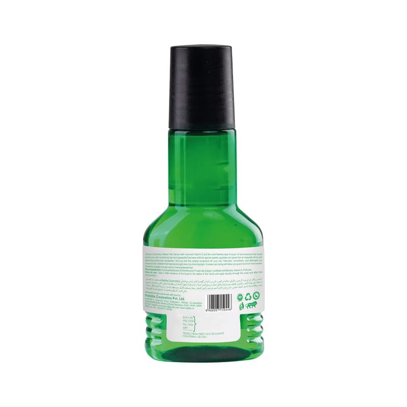HABIBS COSMETICS Sheen Hair Serum - Smooth Anti-Frizz Treatment with Aloe Vera & Sunflower Oil for Silky, High-Gloss Finish - 50ml (1 Pack) | Perfect for Daily Frizz Control & Heat Styling Protection