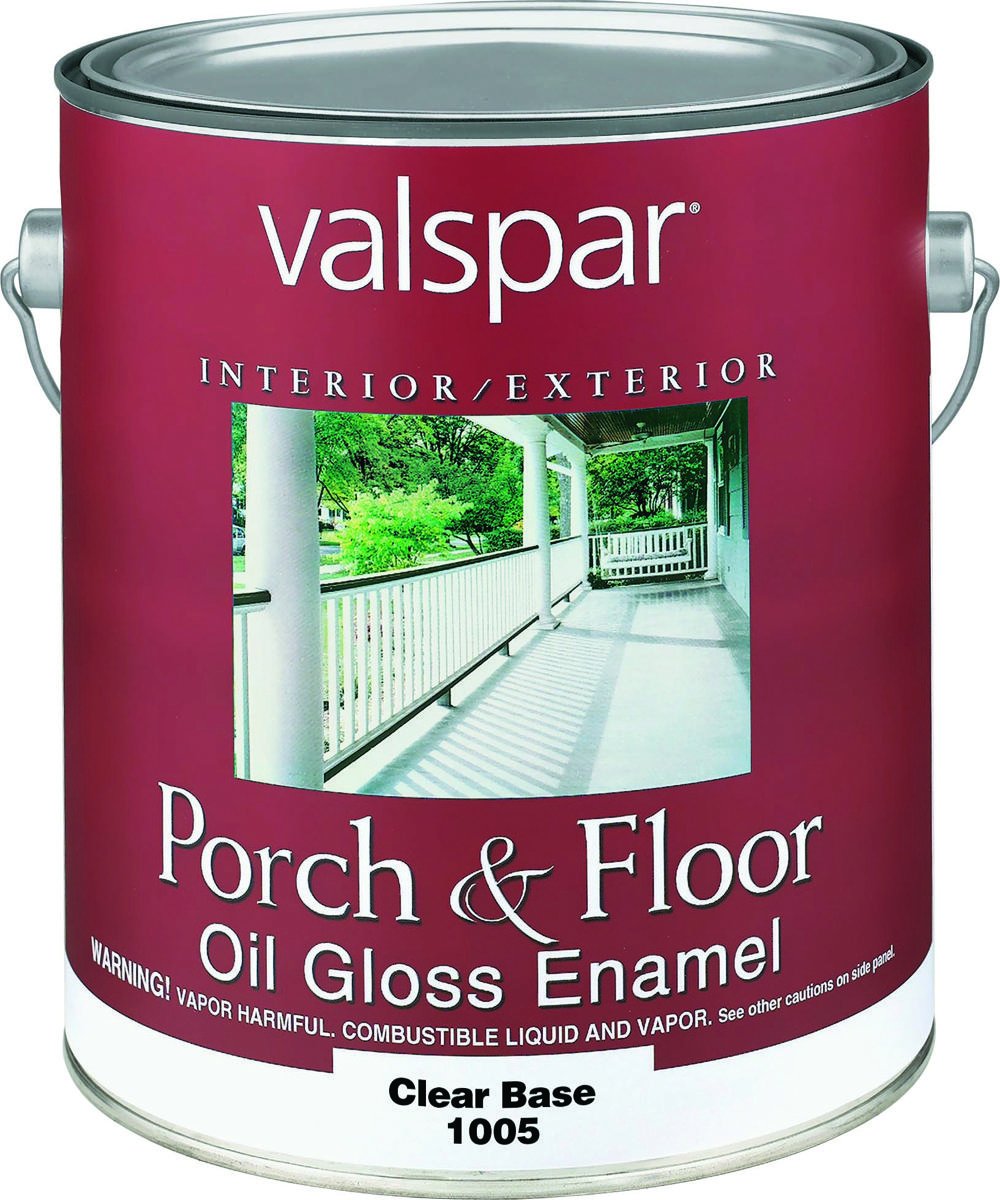 Valspar 1005 Porch and Floor Oil-Based Enamel Paint - High Gloss Finish for Indoor/Outdoor Use - Perfect for Decks, Patios, Garage Floors & Stairs