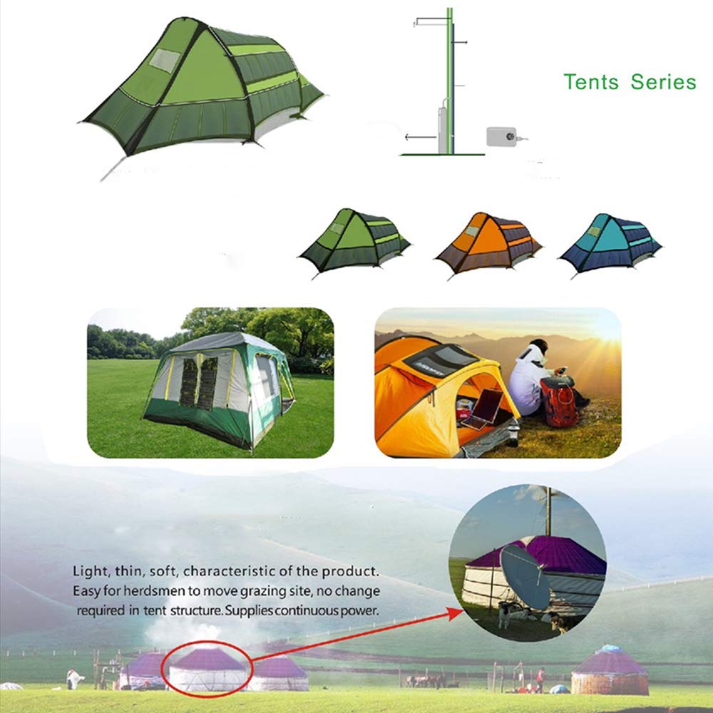 Flexible Thin Film Solar Panel 1W 1.5V 670mA - Portable Solar Battery Charger for Emergency & Outdoor Use - Black Solar Charger for Phones, Camping, Hiking, RV & Electronic Devices
