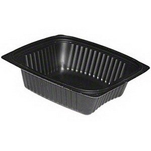 Pactiv Clearview Micromax 24 oz Black Rectangle Polypropylene Food Storage Containers - 250/Case | Microwave & Freezer Safe, Meal Prep & Leftovers Storage for Home & Restaurant Use