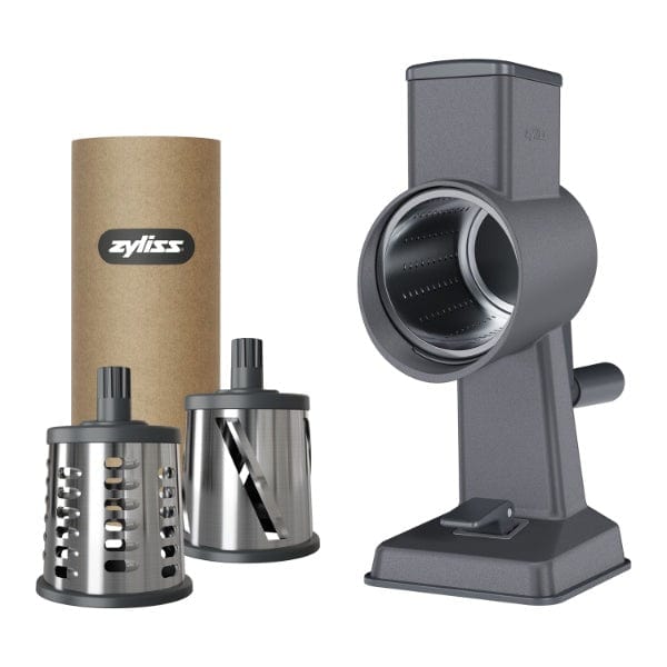 Zyliss Rotary Drum Grater - Stainless Steel Cheese & Vegetable Grater for Kitchen - Perfect for Parmesan, Chocolate & Nutmeg Grating