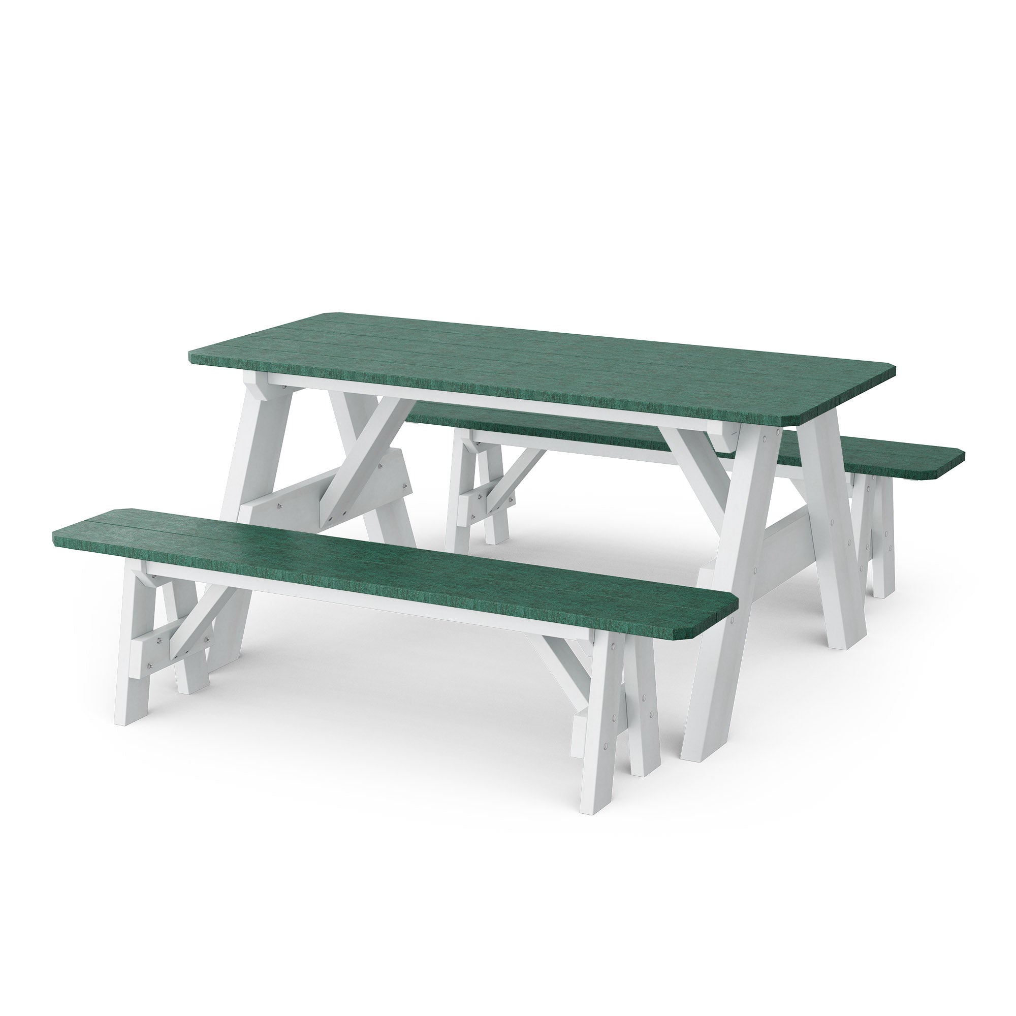Heritage 72-Inch Outdoor Picnic Table with Detachable Benches - Perfect for Backyard BBQs, Camping & Family Gatherings