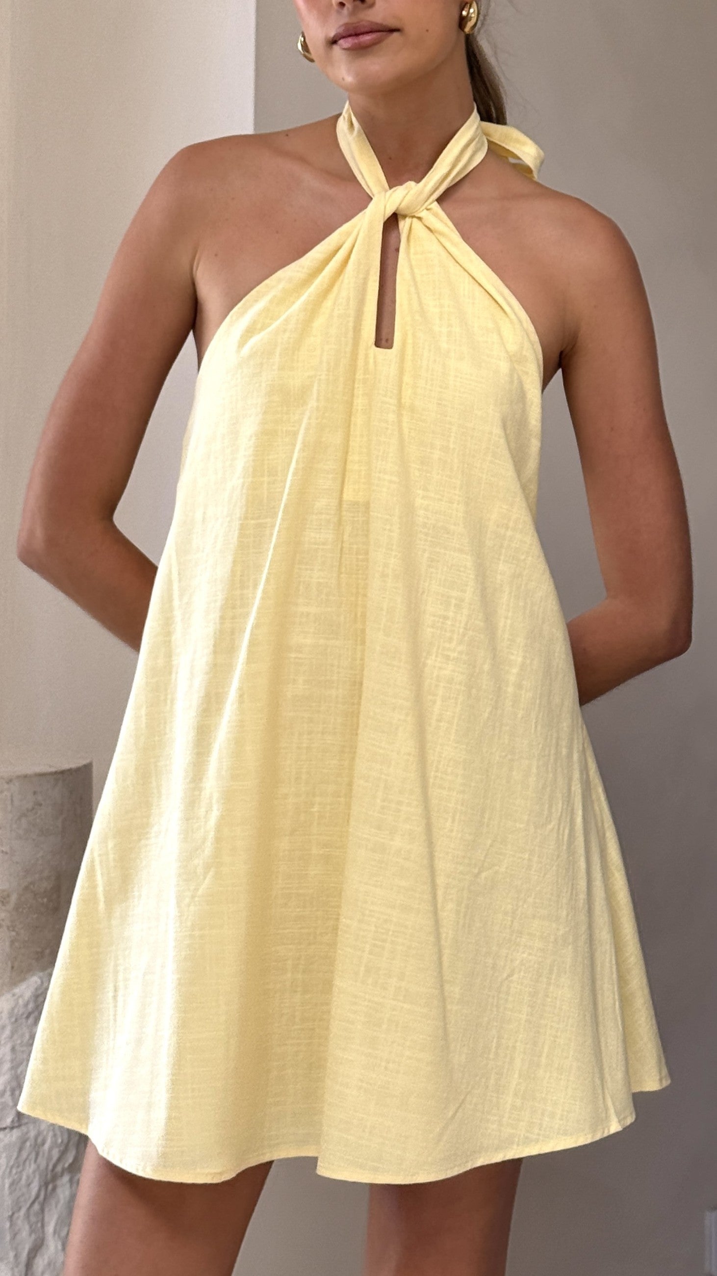 Stylish Maja Mini Dress in Yellow - Perfect for Summer Outfits, Beach Vacations & Casual Dates