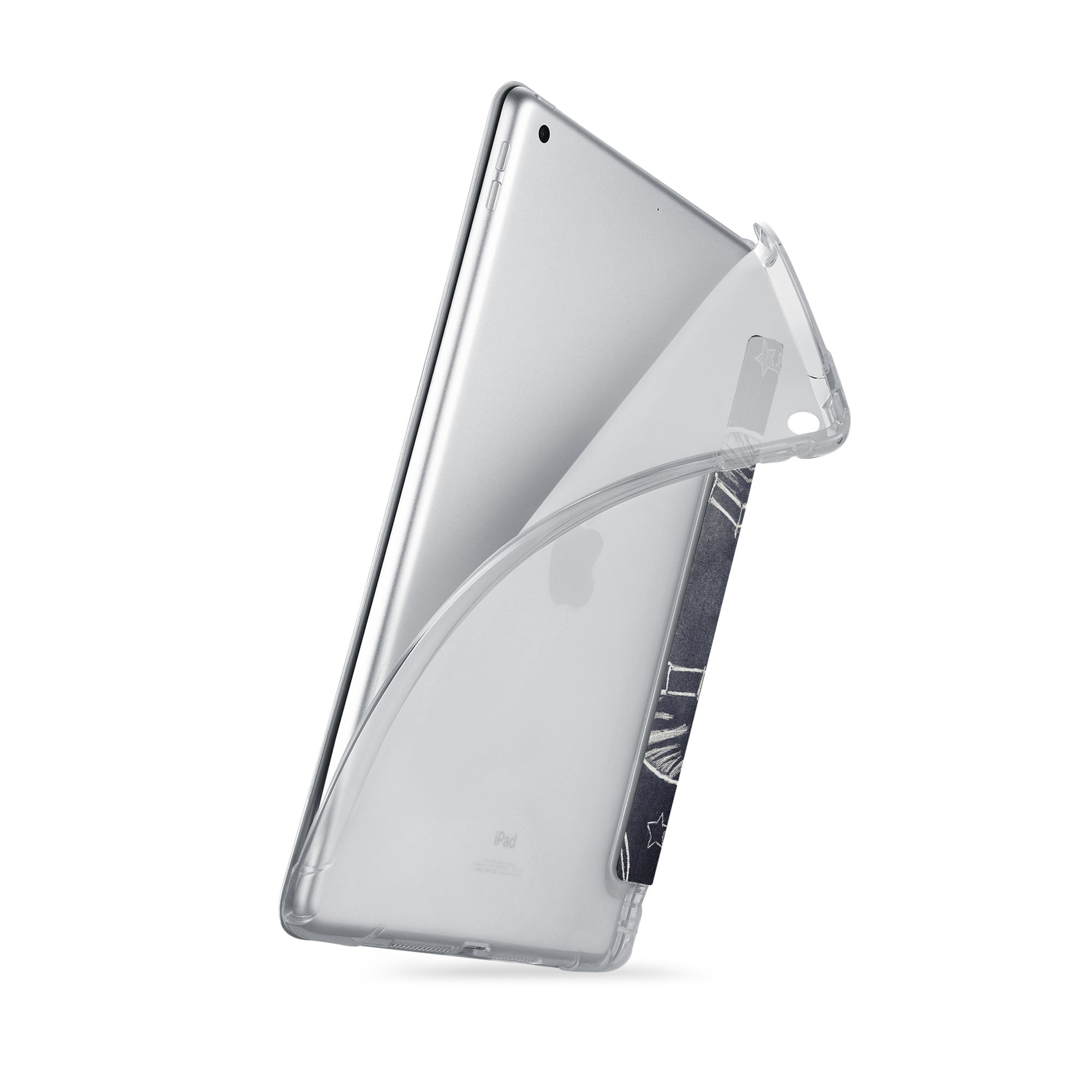 iPad See-Through Case with Astronaut Space Design - Slim Protective Cover for iPad Air/Pro/Mini, Perfect for Work, Travel & School