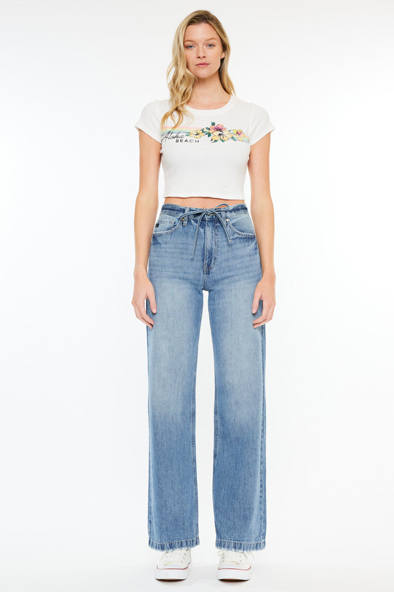 Hilo Ultra High Rise 90's Flare Jeans for Women - Vintage Retro Stretch Denim Pants | Perfect for Casual Outfits, Date Nights & 90s Themed Parties