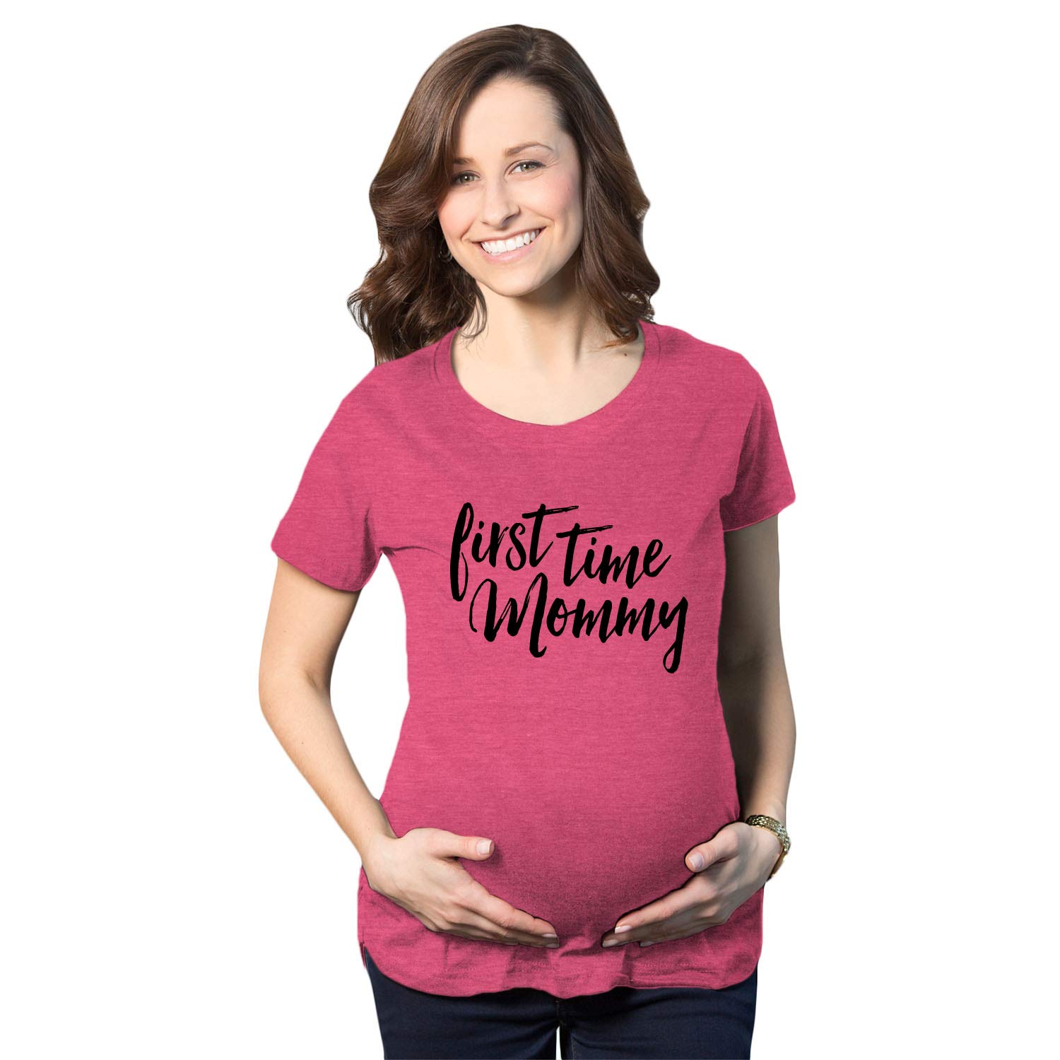 First Time Mom Pregnancy T-Shirt - Cute Maternity Belly Bump Tee for Expecting Mothers | Perfect for Baby Showers, Maternity Photos & Pregnancy Announcements