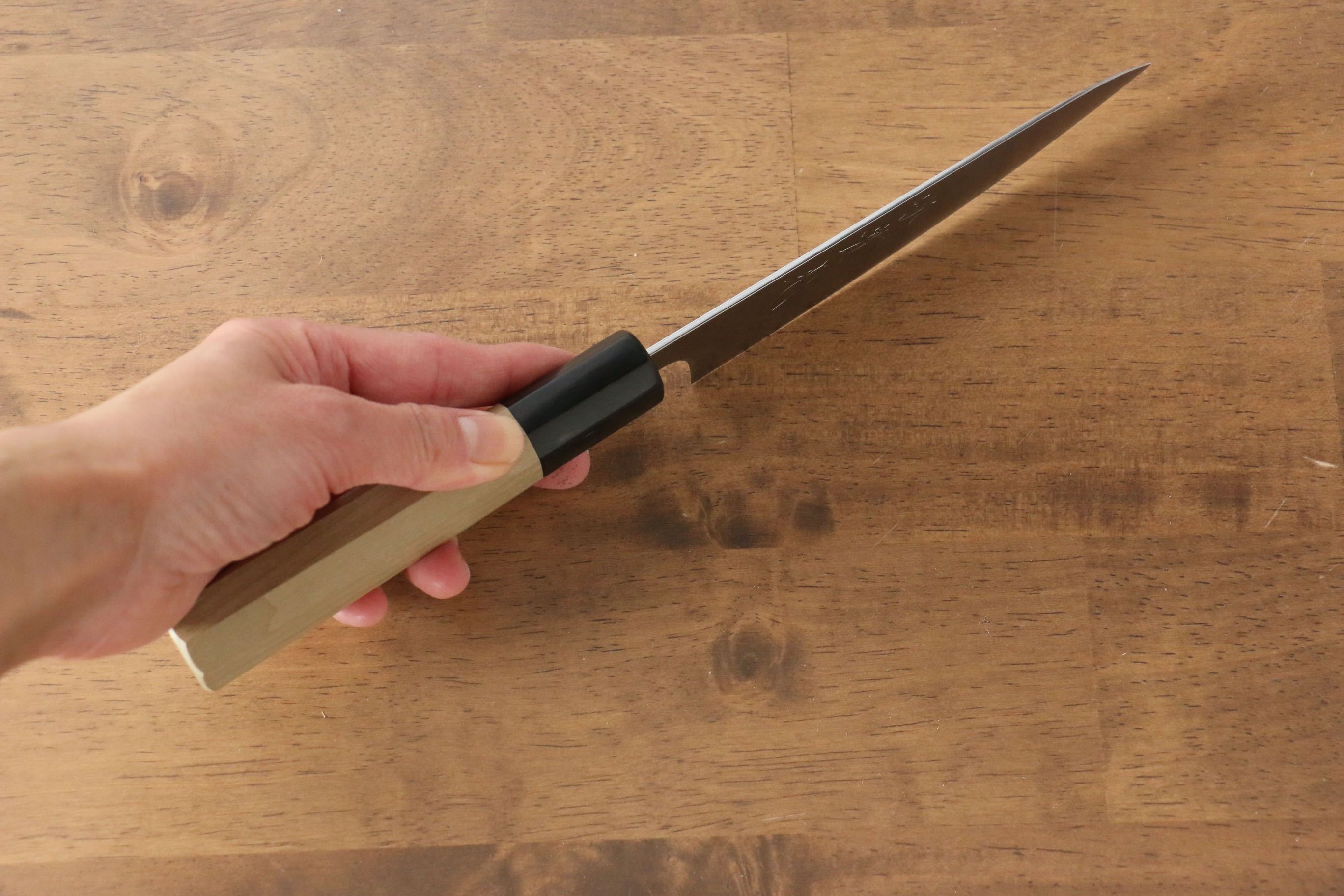 Jikko SG2 Petty Utility Knife 135mm - Japanese Stainless Steel Kitchen Knife with Magnolia Wood Handle - Perfect for Slicing, Peeling & Precision Cutting Fruits, Vegetables & Boneless Meat
