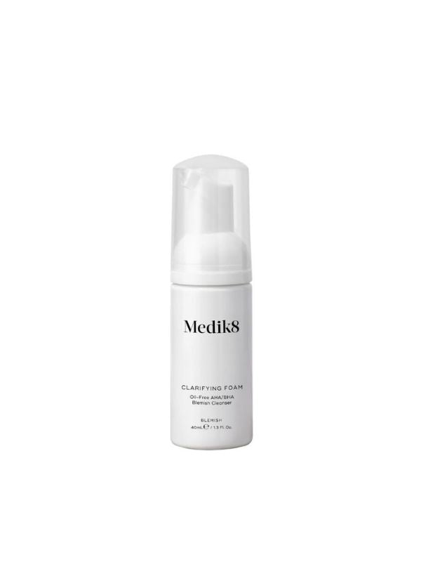 Medik8 Clarifying Foam Cleanser 40ml - Gentle Face Wash for Acne-Prone Skin, Oil Control & Pore Minimizing - Perfect for Daily Skincare Routine