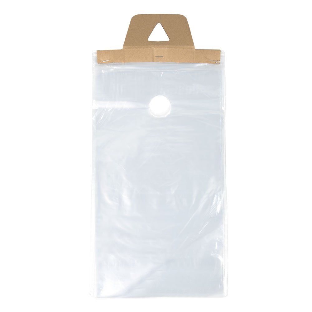 ClearBags 9 x 15 Inch Clear Plastic Door Hanger Bags (1000 Pack) - Waterproof Hanging Bags for Flyers, Coupons & Promotions | Poly Mailer Bags with Hangers for Door Knobs | Newspaper & Mail Protection from Rain, Dirt & Bugs | Perfect for Retail Stores, Restaurants & Real Estate Marketing | DK4