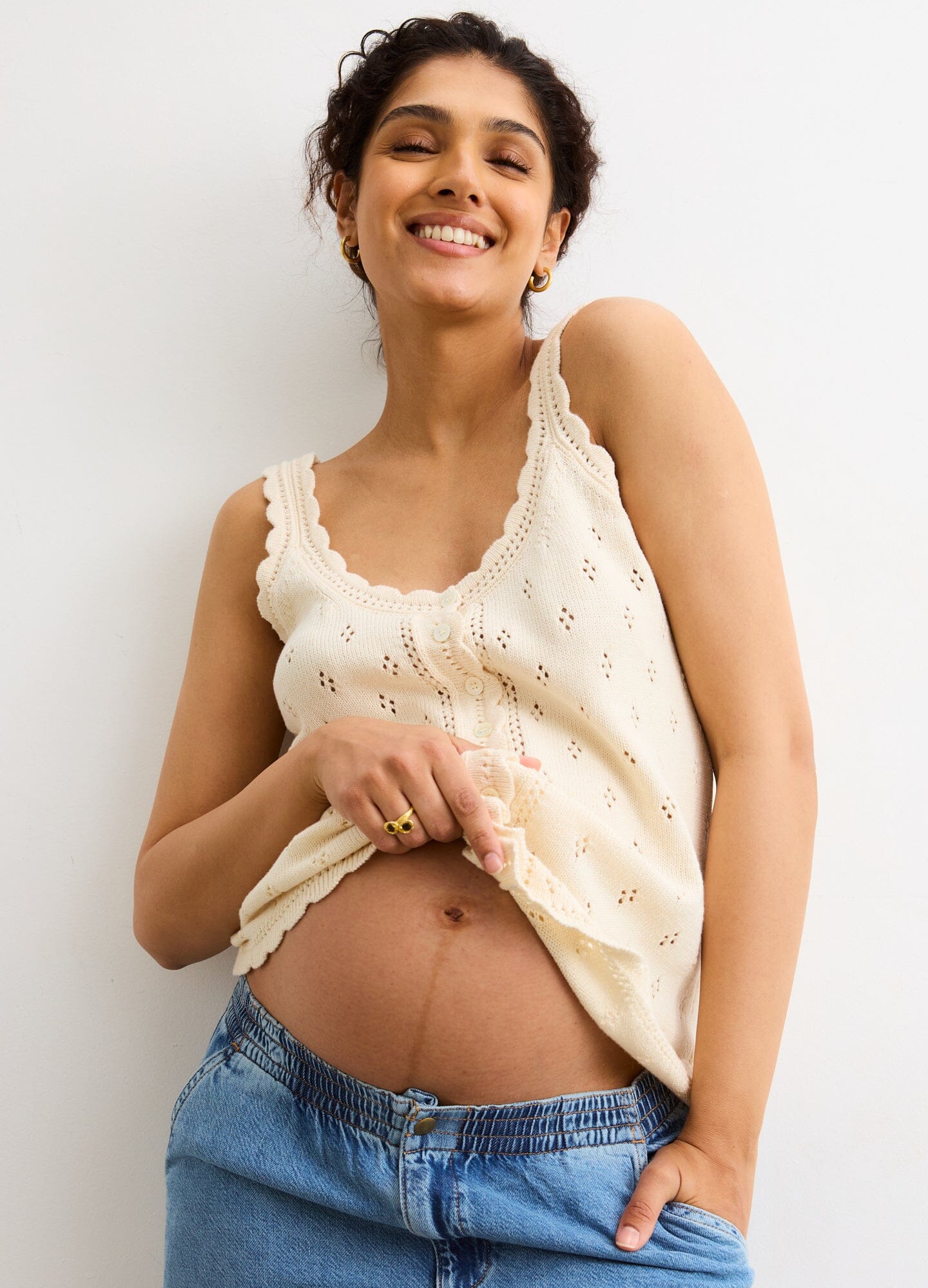 Palmer Pointelle Nursing Tank Top for Women - Soft & Comfortable Maternity & Breastfeeding Clothes - Perfect for Nursing, Lounging & Everyday Wear