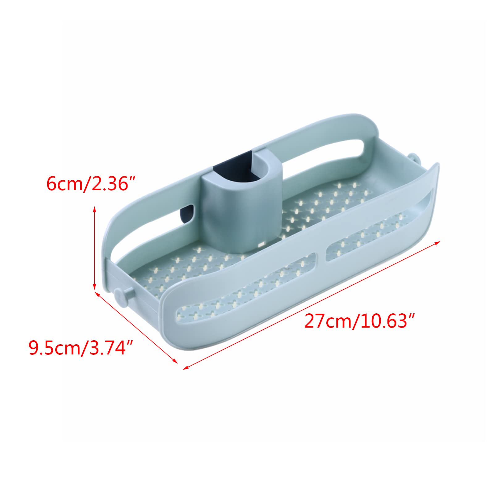 Stainless Steel Sponge Holder for Kitchen Sink - Faucet Mount Dish Soap & Towel Rack - Drain Shelf Organizer for Bathroom & Kitchen Accessories - Perfect for Small Space Organization Near Sink