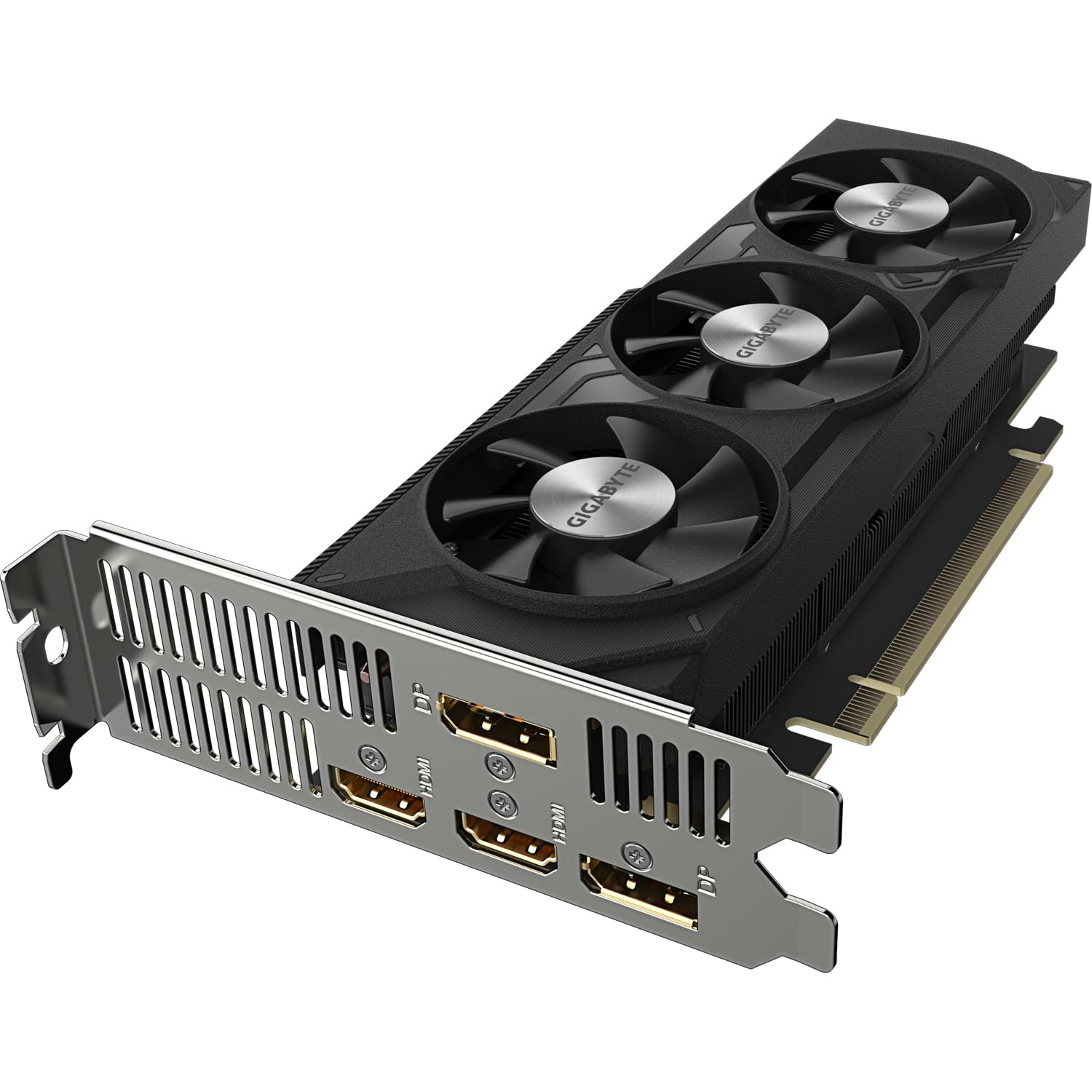 Gigabyte NVIDIA GeForce RTX 4060 OC Low Profile 8GB GDDR6 Graphics Card - 128-bit, PCIe 4.0, 2475MHz Boost Clock, Dual DP 1.4 & HDMI 2.1a, DLSS 3 Support (GV-N4060OC-8GL) - Perfect for Compact Gaming PCs, Home Theater & SFF Builds