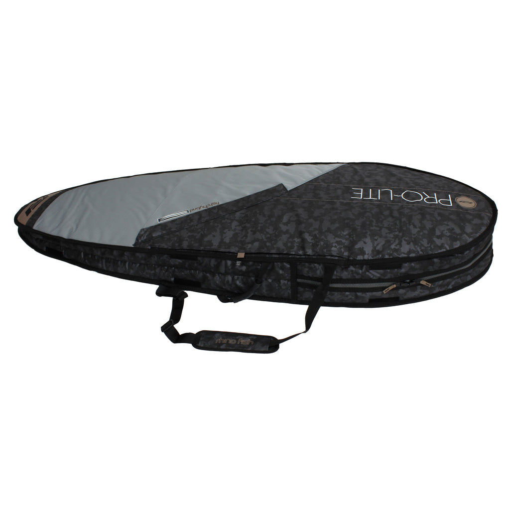 **Rhino Pro Lite Travel Surfboard Bag 6'0 to 7'6 - Waterproof & Padded Protection for 1-2 Boards (Fish/Hybrid/Big Short) - Perfect for Surf Trips & Air Travel**