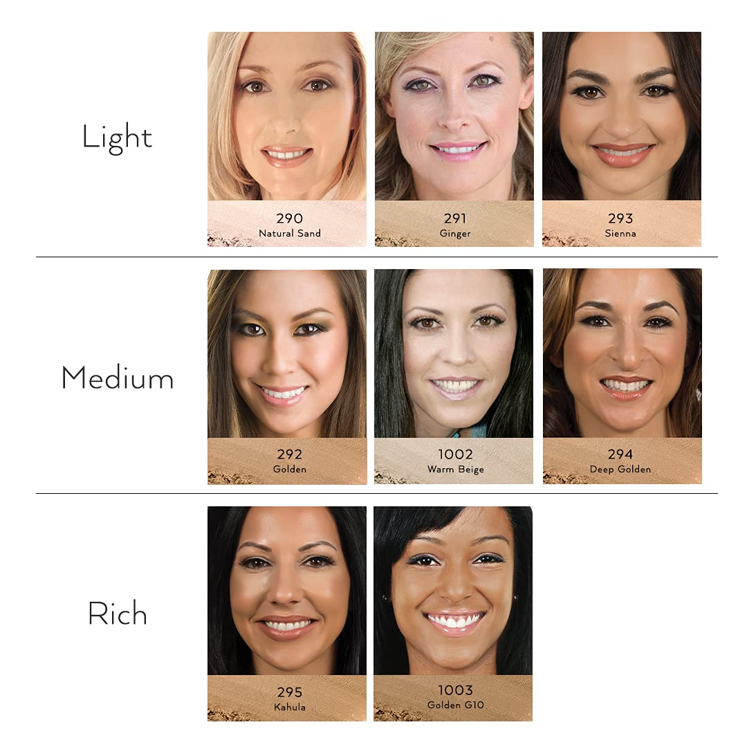 Emani Pressed Mineral Foundation - 1003 Golden | Natural Matte Finish, Oil-Free, Long-Lasting Coverage | Perfect for Daily Wear & Special Occasions
