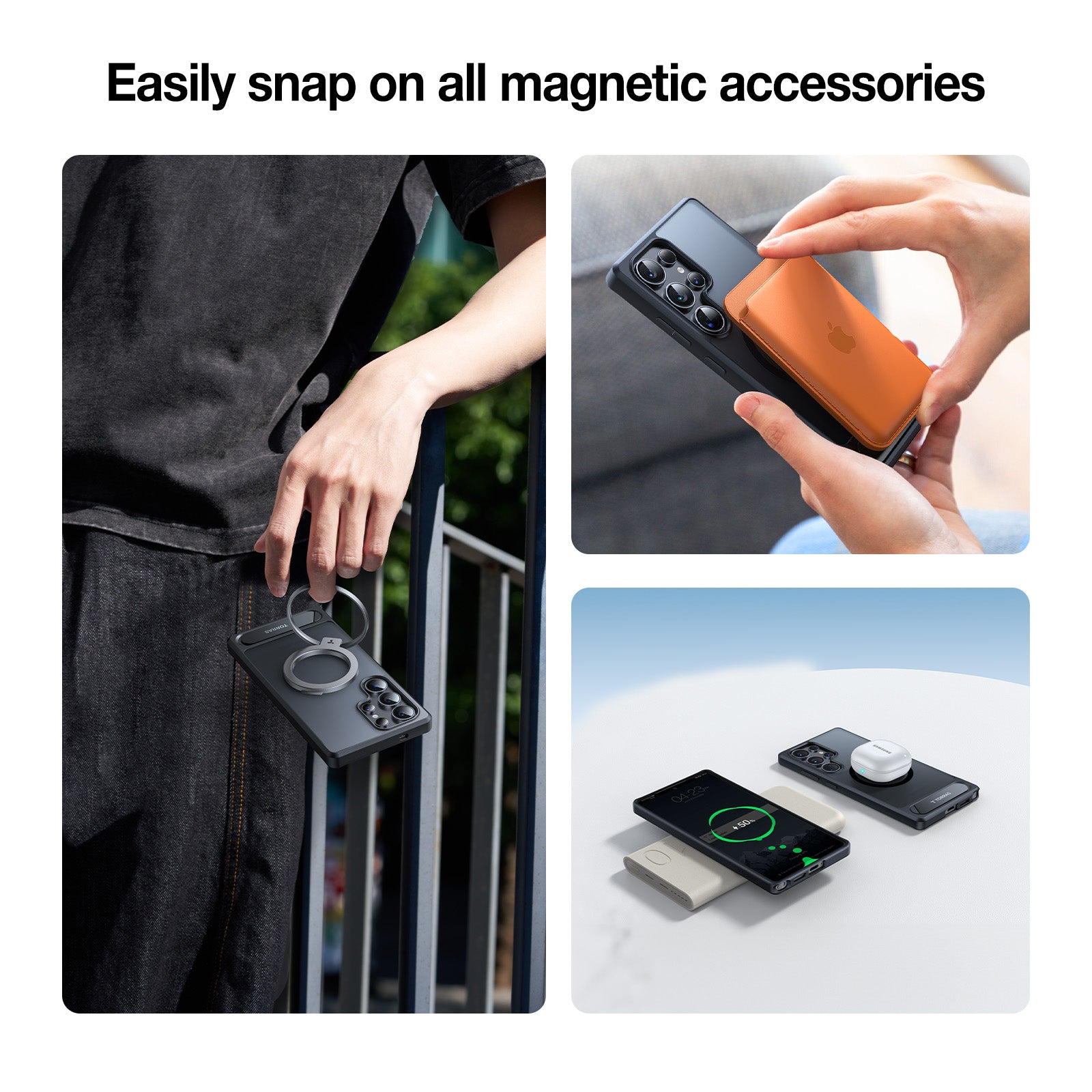 Ostand L1 Phone Stand Holder for Samsung Galaxy S25 Plus - Adjustable & Portable, Perfect for Desk, Bed, Car, and Office Use