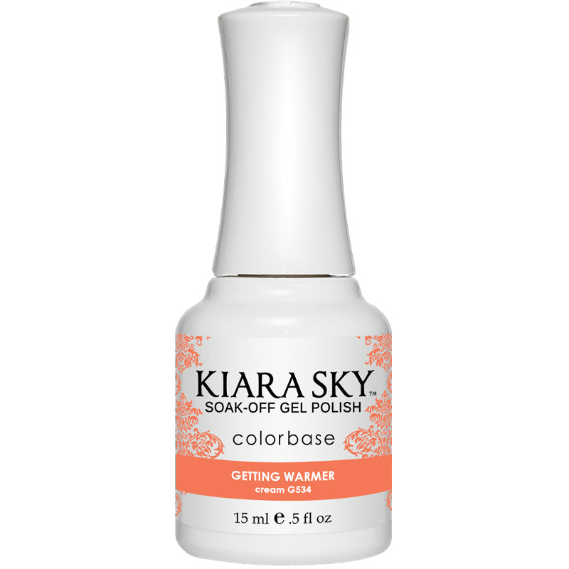 G534 Warm Coral Gel Nail Polish - Long Lasting UV LED Soak Off Nail Gel for Manicures & Pedicures - Perfect for Summer Nails, Bridal Parties & Salon Use