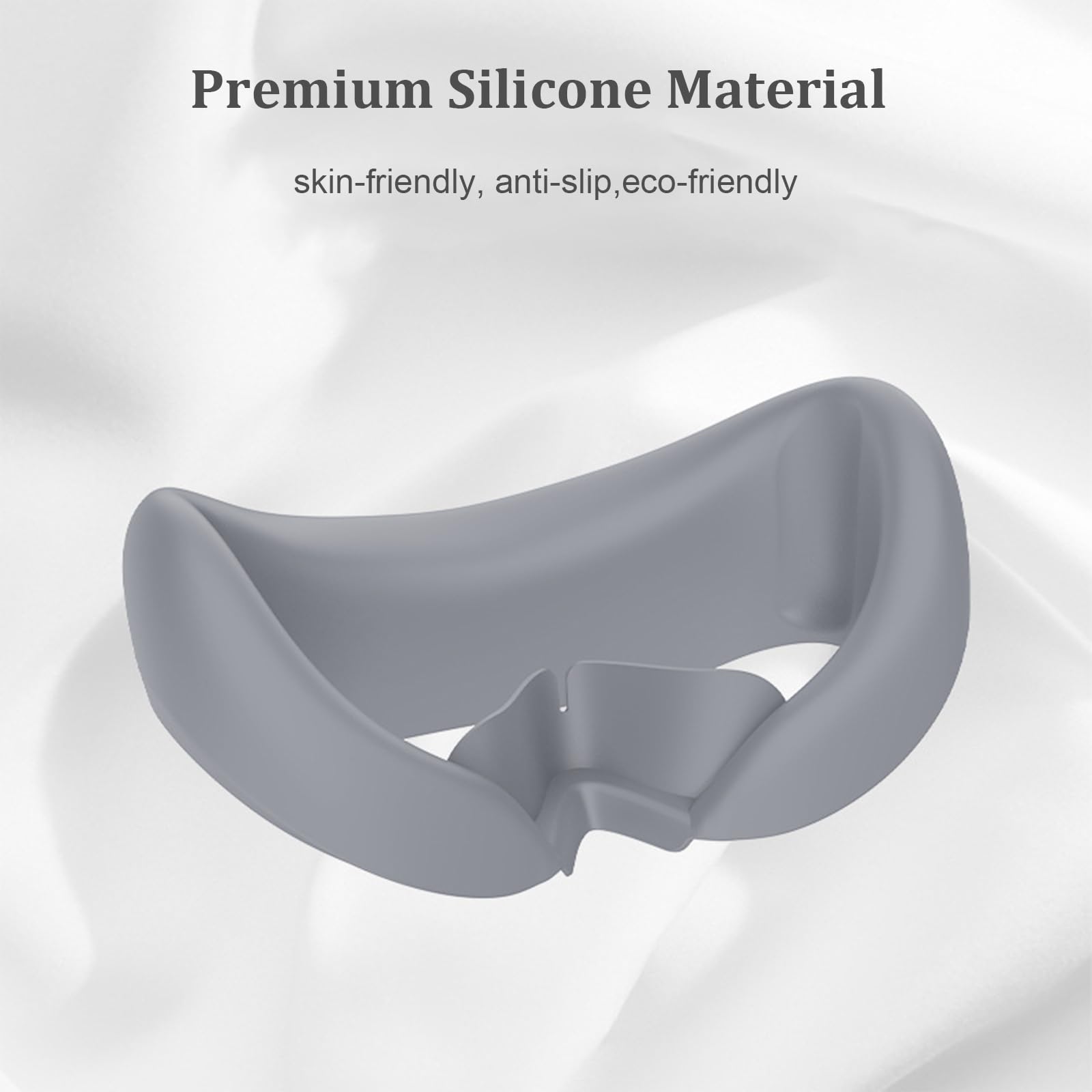 Premium Silicone Face Interface for Pico 4 Ultra VR Headset - Soft Protective Padding Cover (Grey) - Enhance Comfort & Hygiene for Extended Gaming & VR Experiences